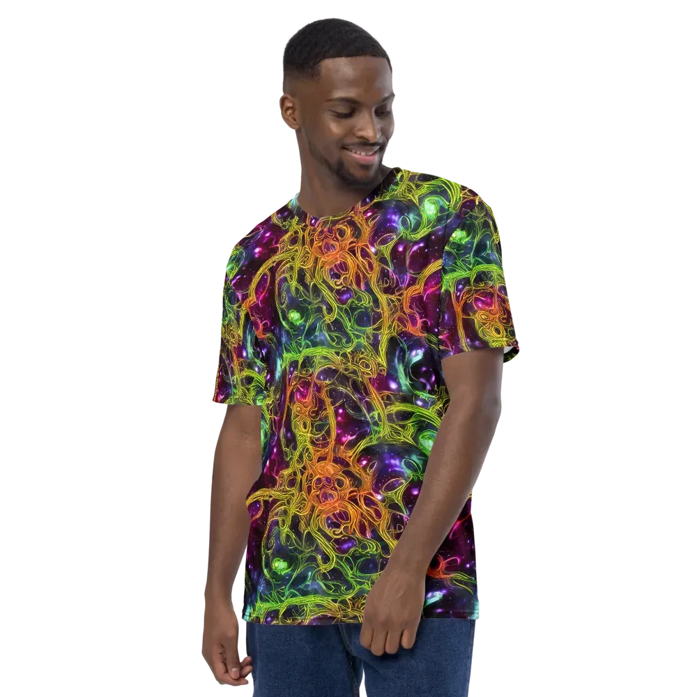 Infinite Filament on Men's Crew Neck T-Shirt — Left