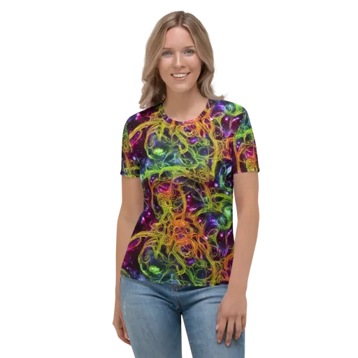 Infinite Filament on a Women's Crew Neck T-Shirt