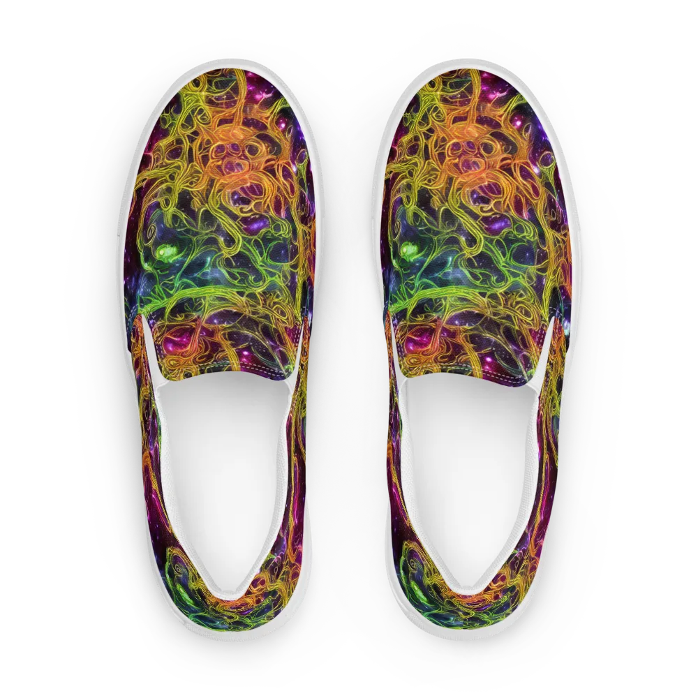 Infinite Filament on Men's Slip-On Canvas Shoes — Front