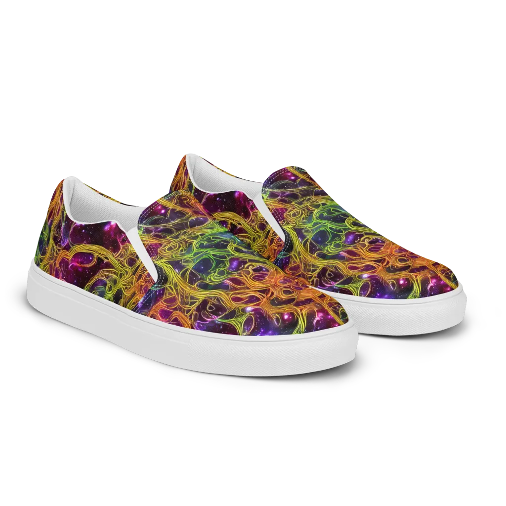 Infinite Filament on Women's Slip-On Canvas Shoes — Right Front
