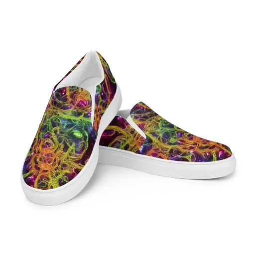 Infinite Filament on a Women's Slip-On Canvas Shoes