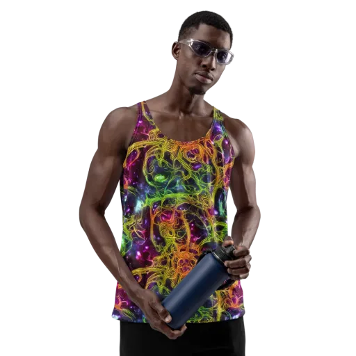 Infinite Filament on a Men's Tank Top