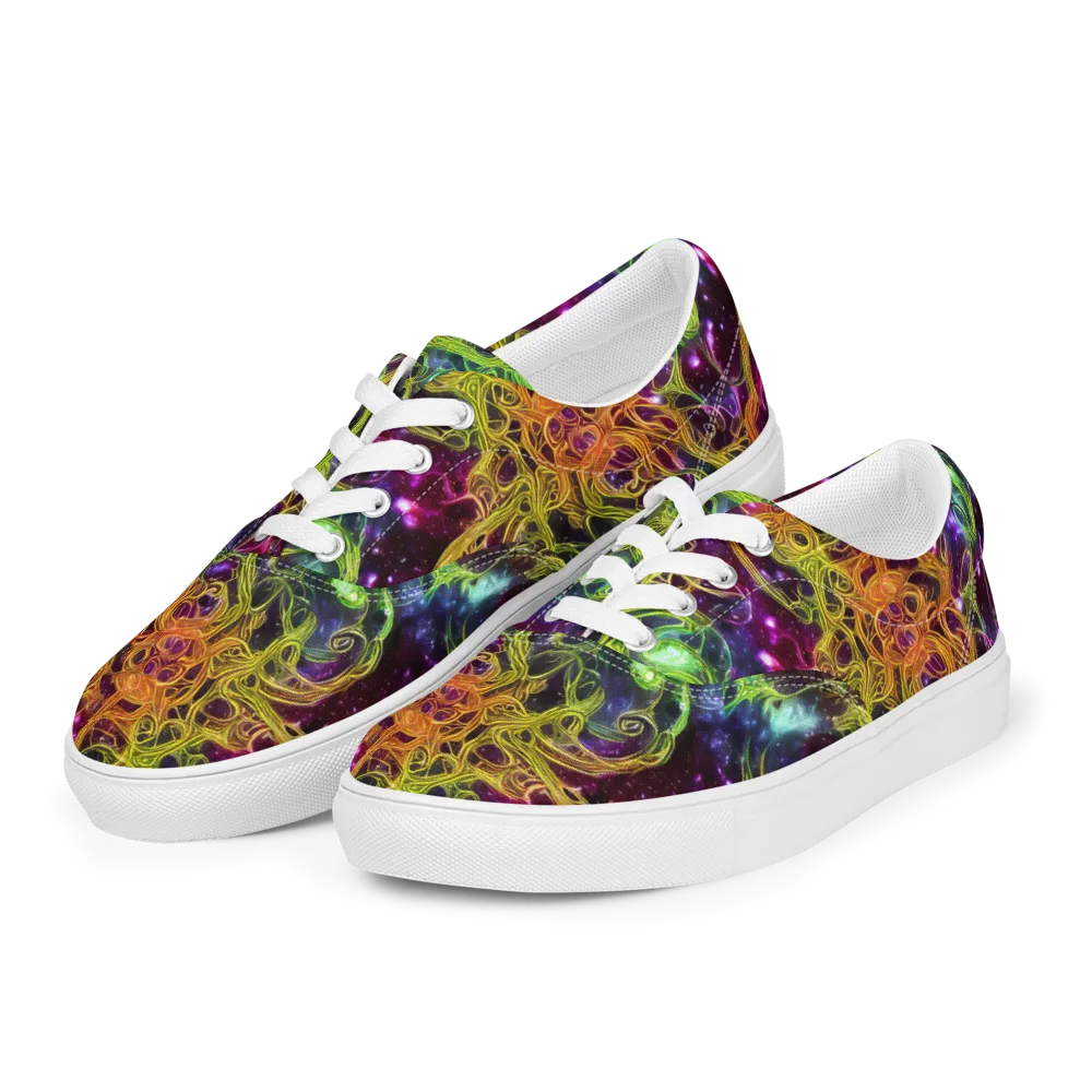 Infinite Filament on Men's Lace-Up Canvas Shoes — Left Front