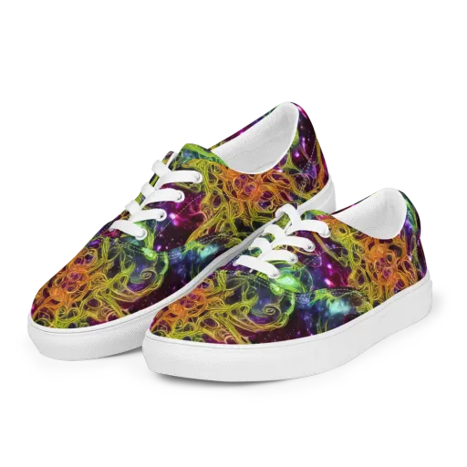Infinite Filament on a Men's Lace-Up Canvas Shoes