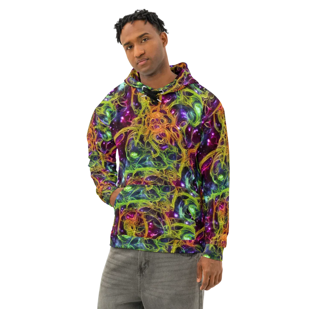 Infinite Filament on Cotton Hoodie — Left Front