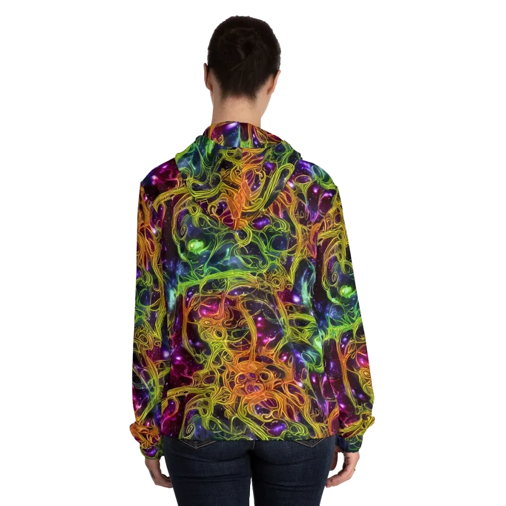 Infinite Filament on Women's Full-Zip Hoodie — Back On Person