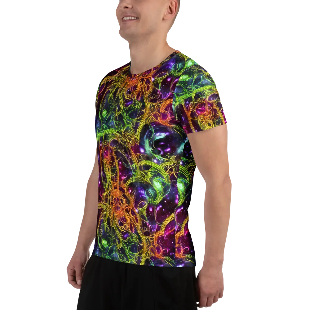 Infinite Filament on Men's Athletic T-Shirt — Left