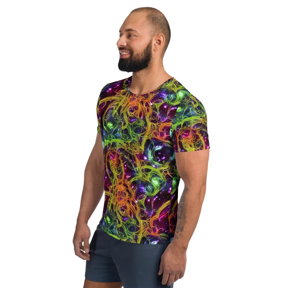 Infinite Filament on Men's Athletic T-Shirt — Left
