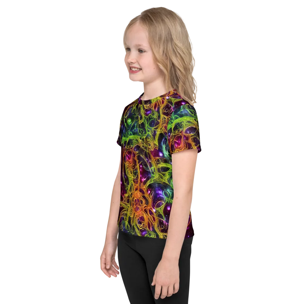 Infinite Filament on Kids Crew Neck T-Shirt — Left