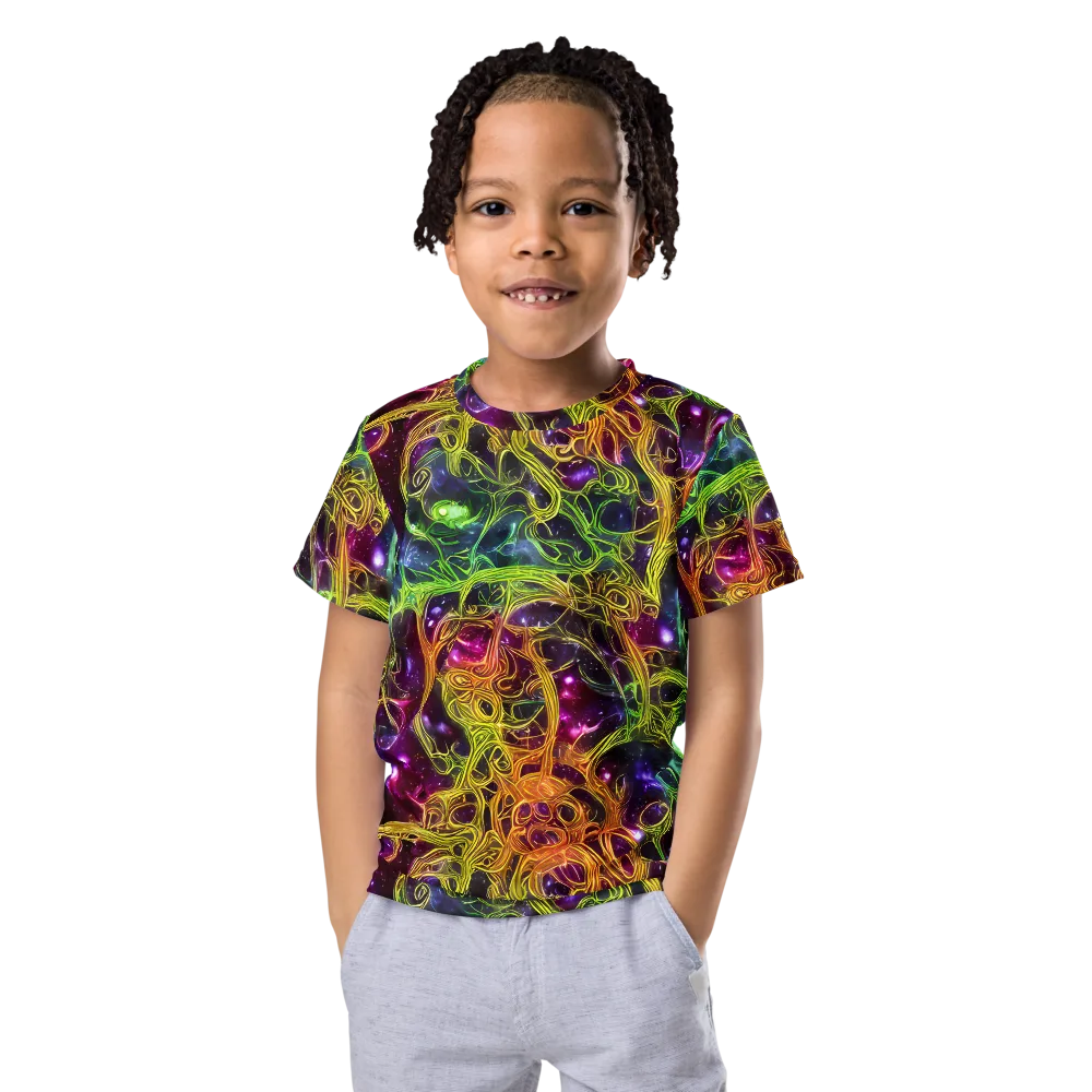 Infinite Filament on Kids Crew Neck T-Shirt — Front