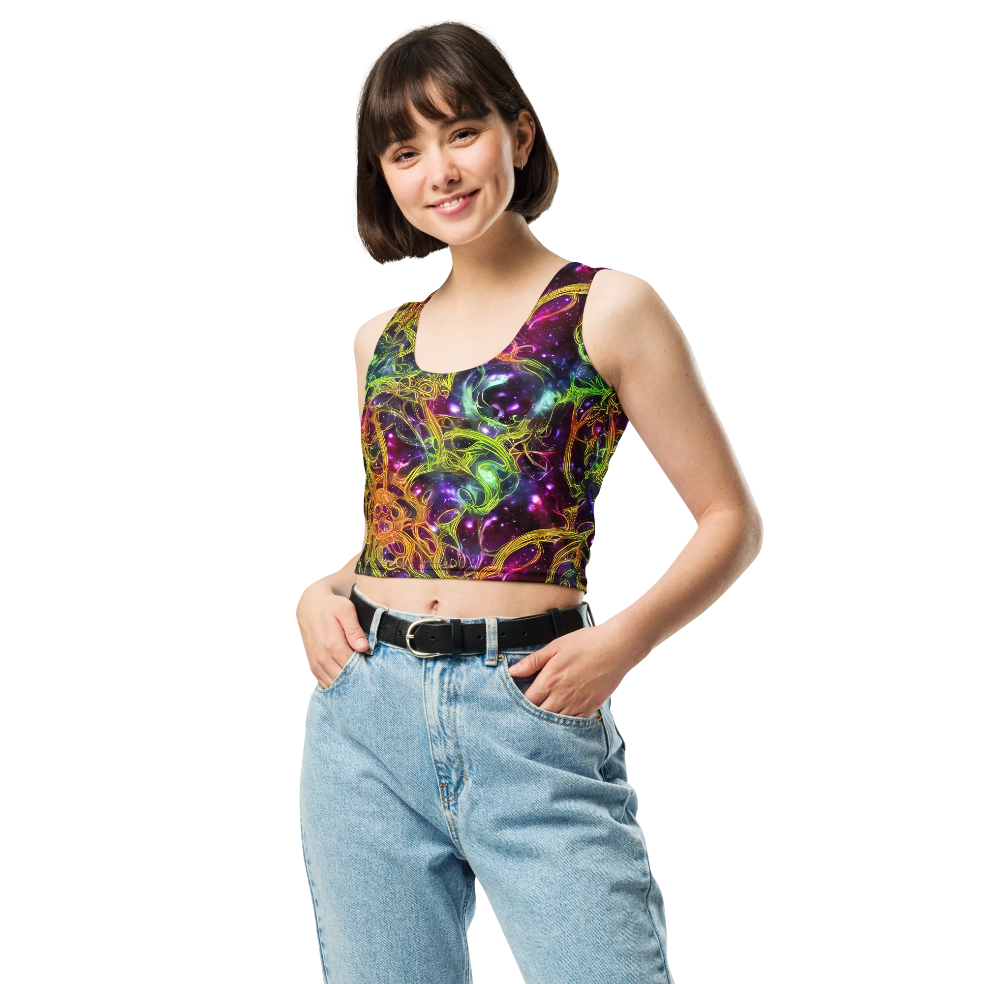 Infinite Filament on Crop Top — Front