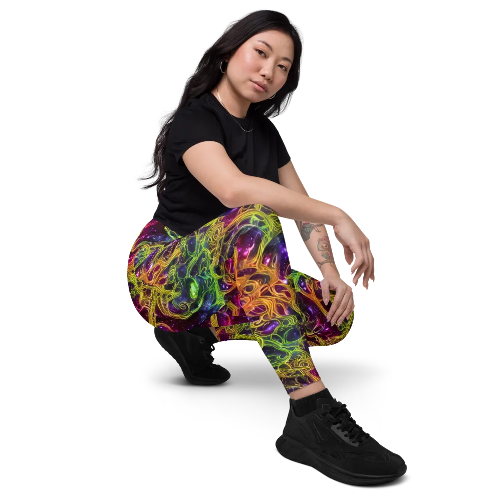 Infinite Filament on Leggings with Pockets — Right Front