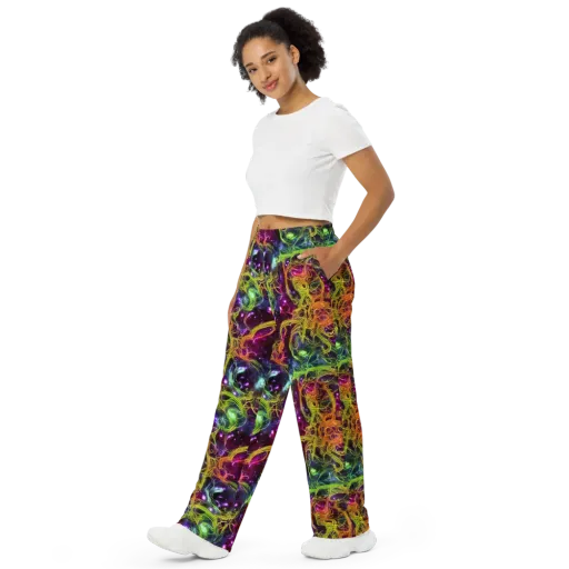 Infinite Filament on a Wide-Leg Pants