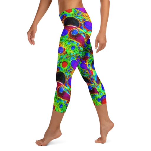 Biomorphic Burst on a Capri Leggings