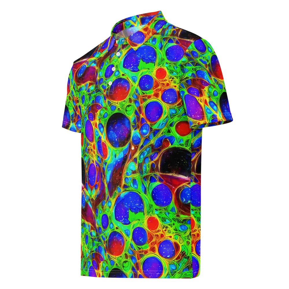 Biomorphic Burst on Men's Slim Fit Polo Shirt — Left Front