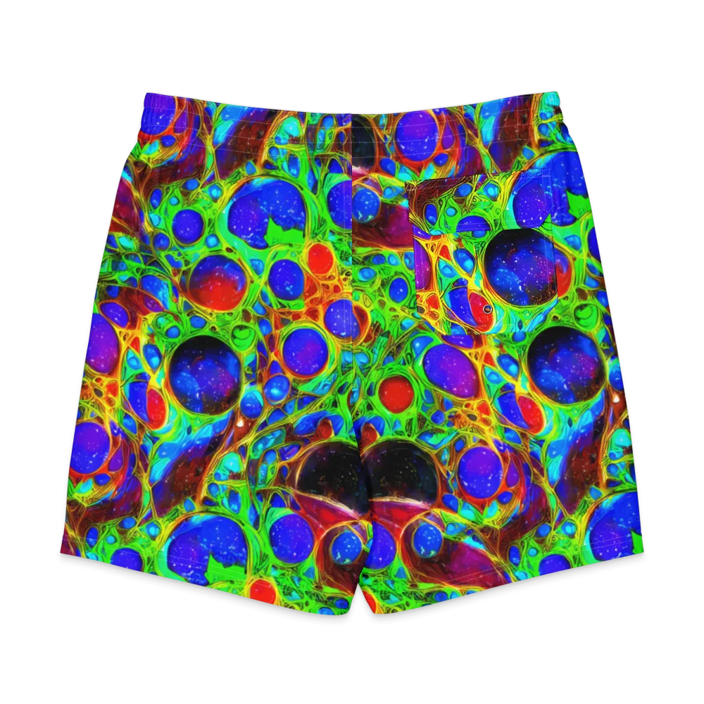 Biomorphic Burst on Men's Board Shorts — Back