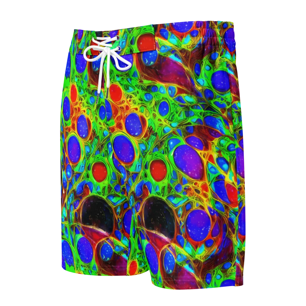 Biomorphic Burst on Men's Board Shorts — Front