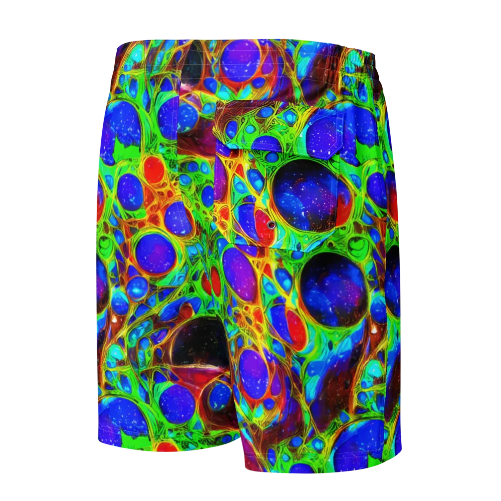 Biomorphic Burst on Men's Board Shorts — Back