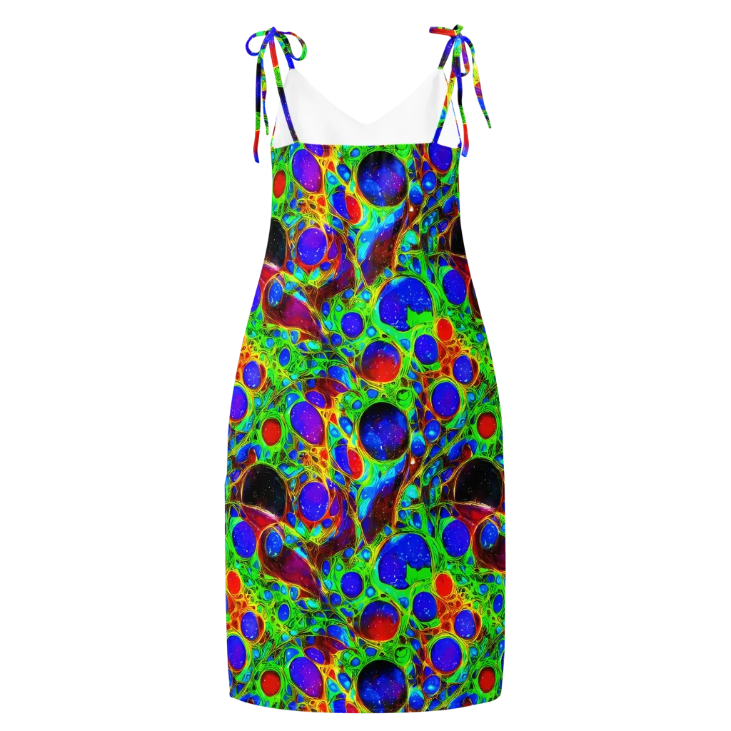 Biomorphic Burst on Slip Dress — Back