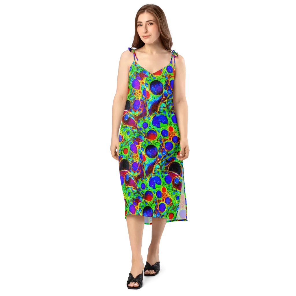 Biomorphic Burst on Slip Dress — Front