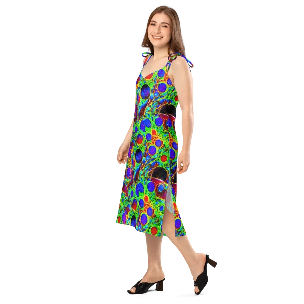 Biomorphic Burst on Slip Dress — Left Front