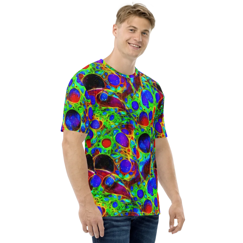 Biomorphic Burst on Men's Crew Neck T-Shirt — Right