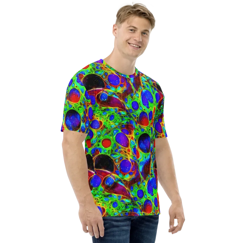 Biomorphic Burst on Men's Crew Neck T-Shirt — Right
