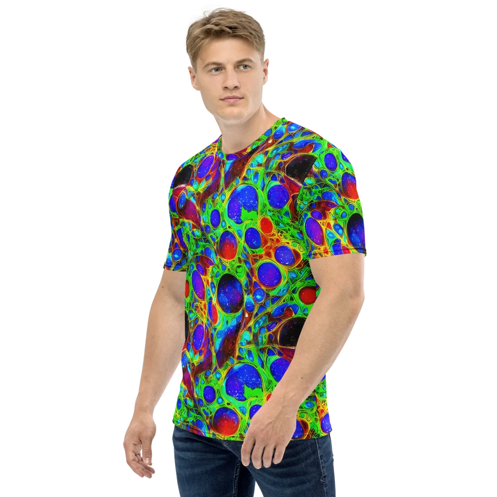 Biomorphic Burst on Men's Crew Neck T-Shirt — Left