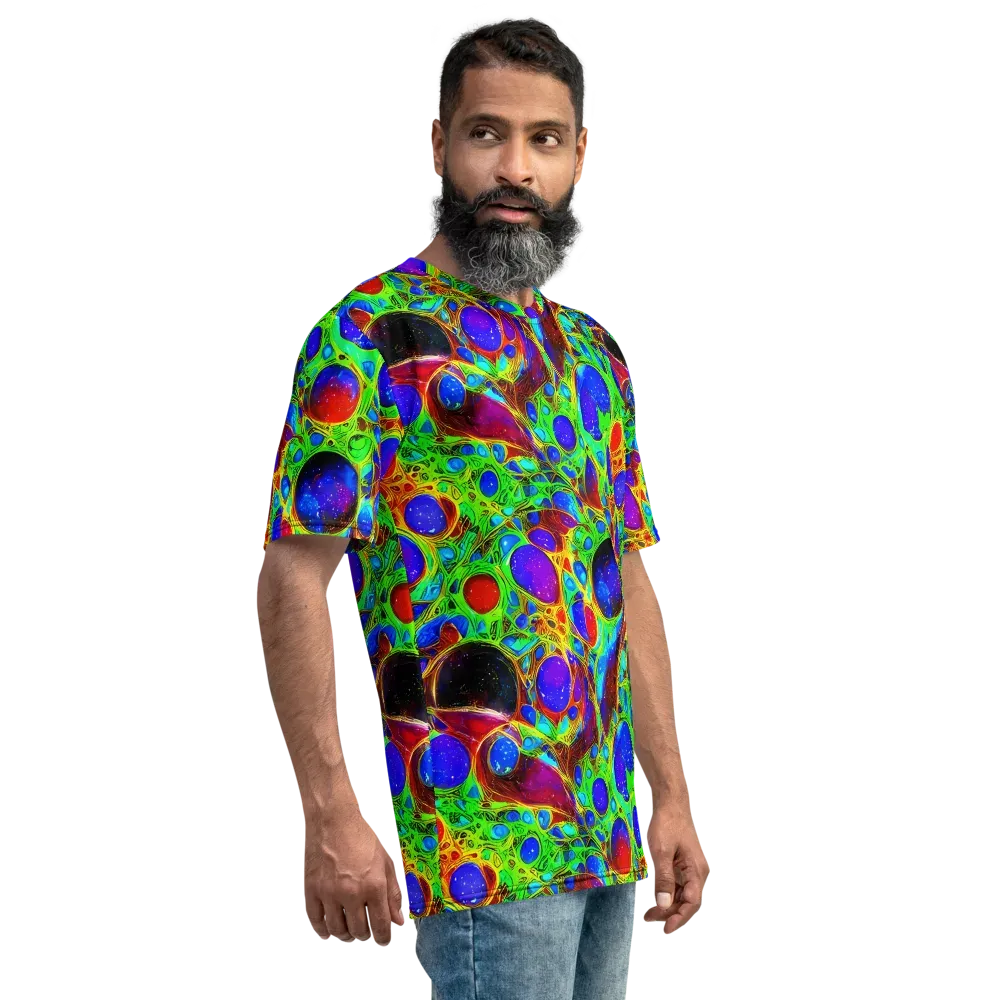 Biomorphic Burst on Men's Crew Neck T-Shirt — Right