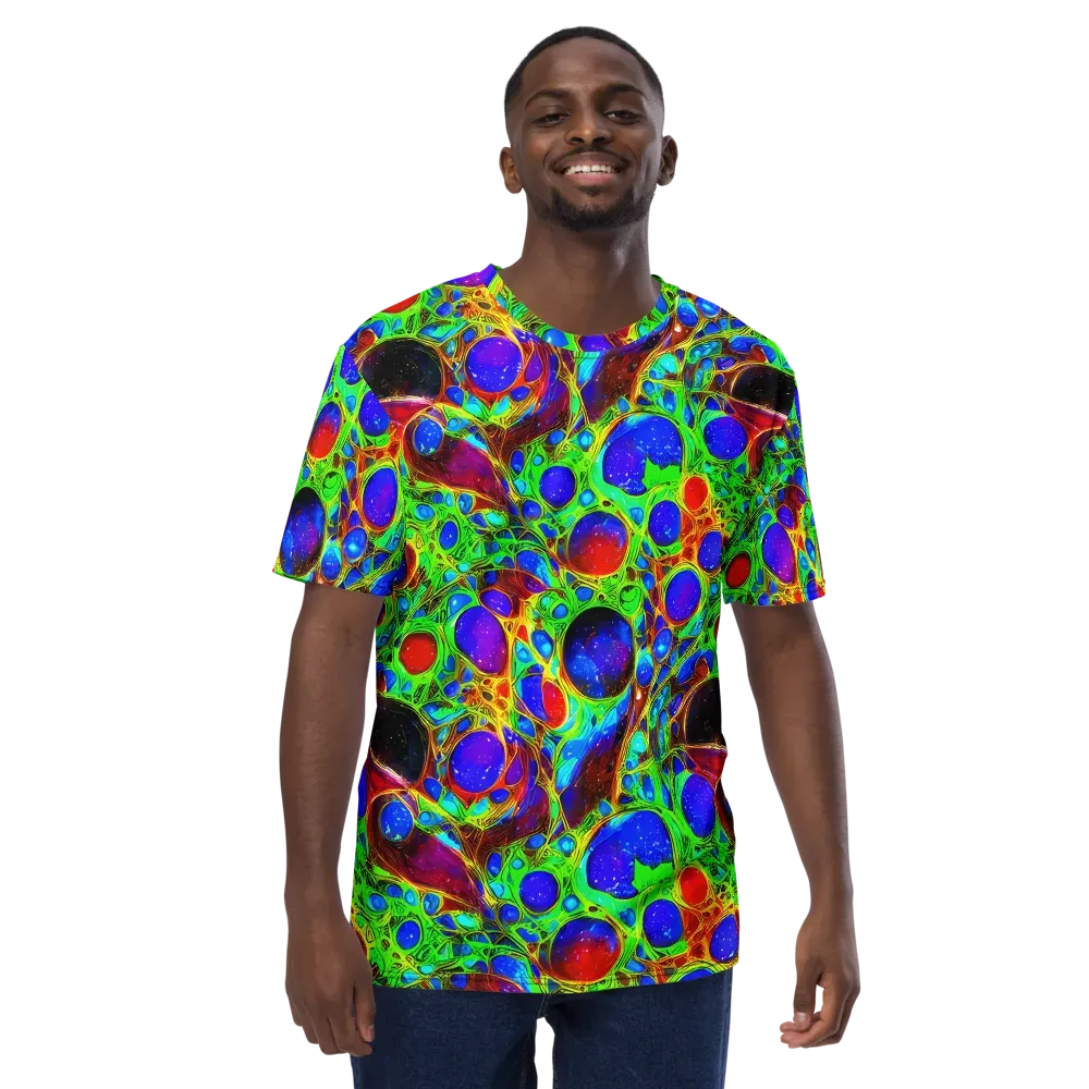 Biomorphic Burst on Men's Crew Neck T-Shirt — Front
