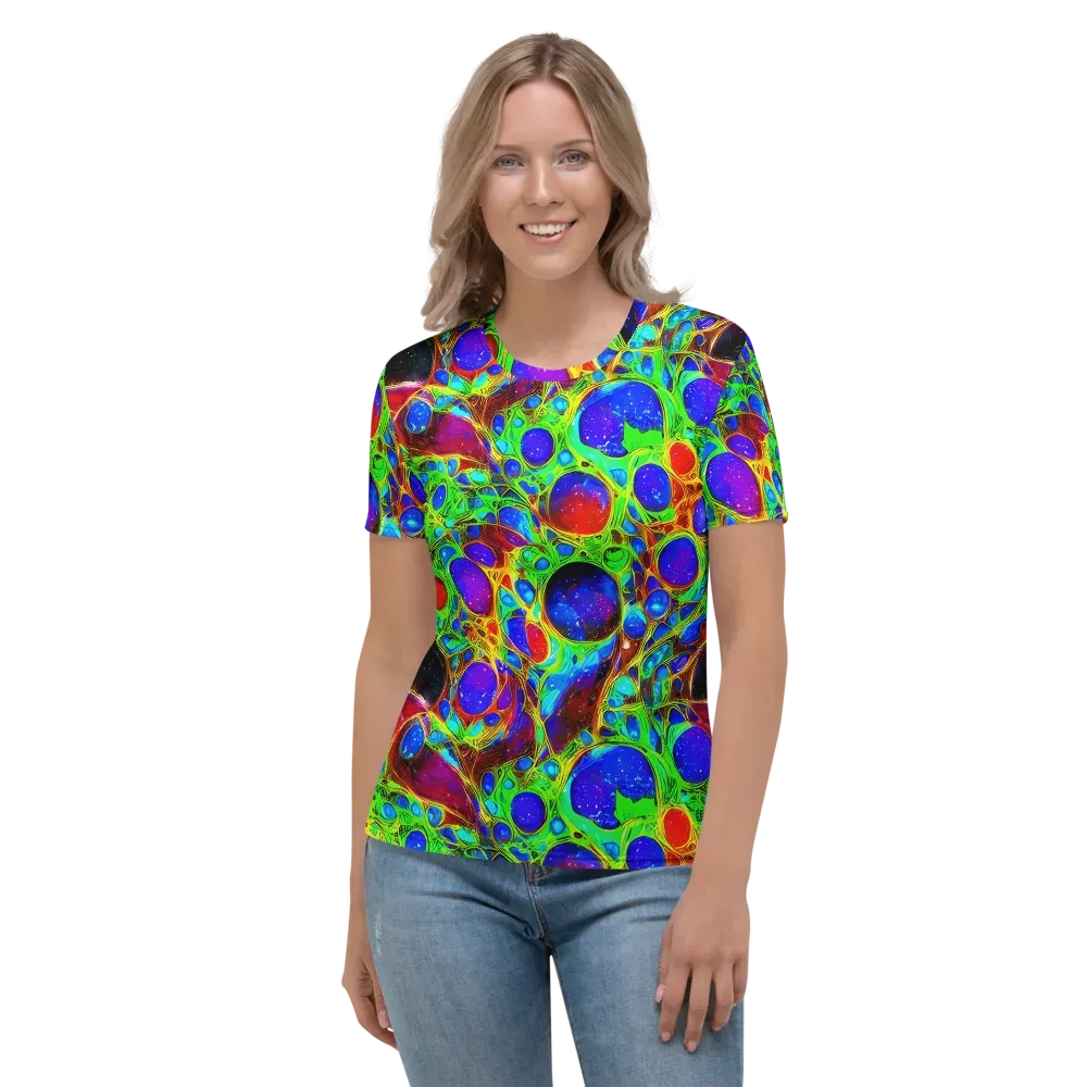 Biomorphic Burst on Women's Crew Neck T-Shirt — Front