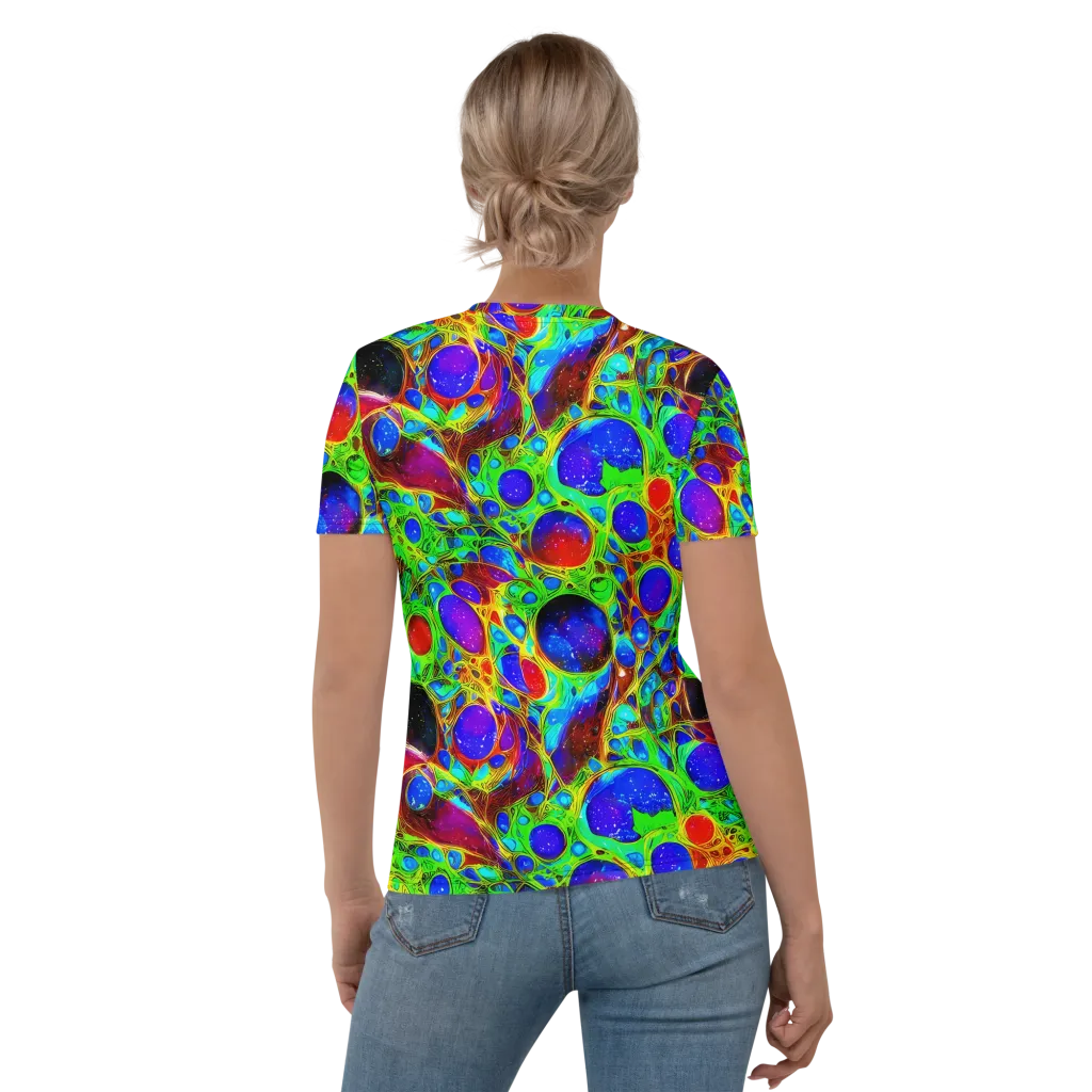 Biomorphic Burst on Women's Crew Neck T-Shirt — Back
