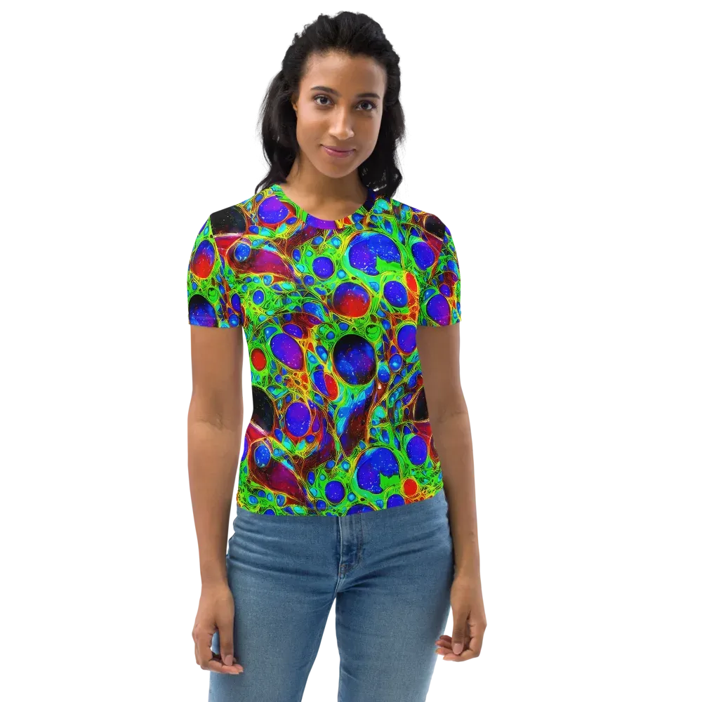 Biomorphic Burst on Women's Crew Neck T-Shirt — Front