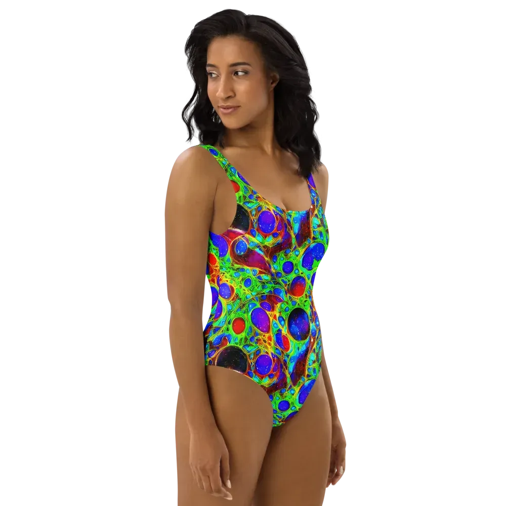 Biomorphic Burst on One-Piece Swimsuit — Right