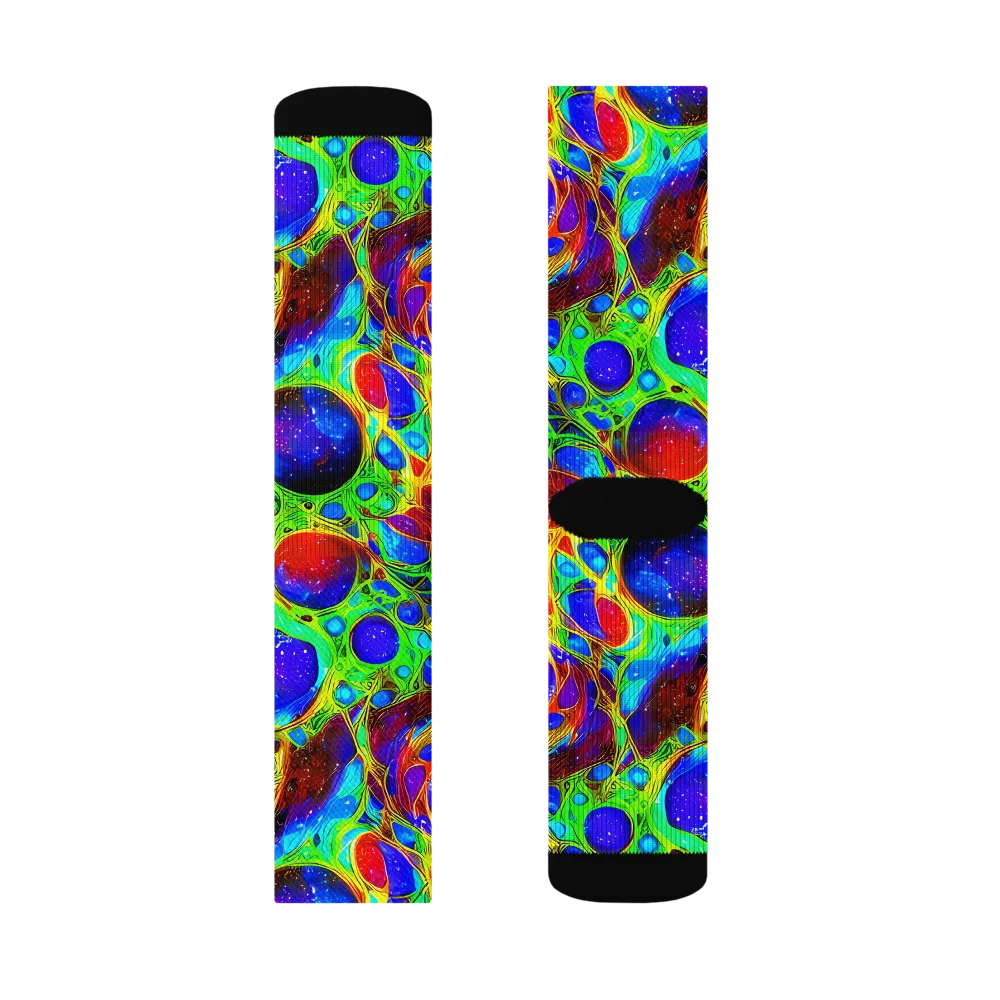 Biomorphic Burst on Socks — Left Sock