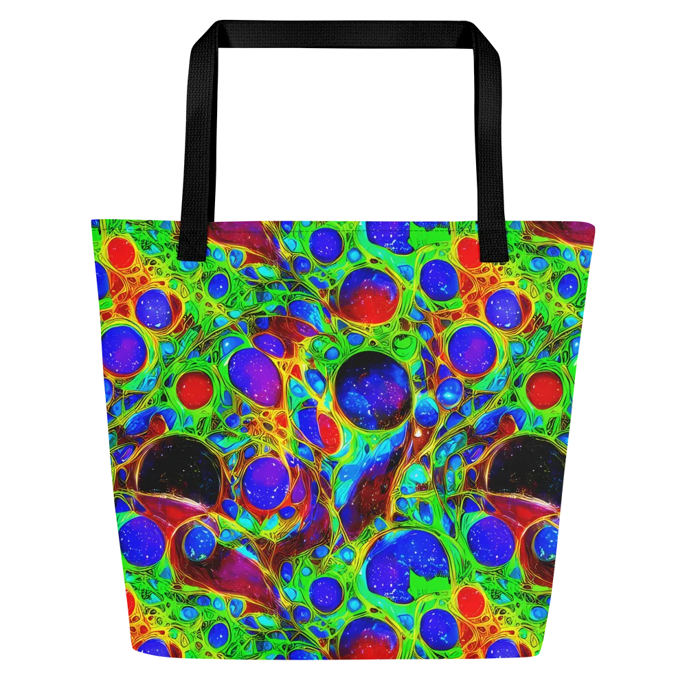 Biomorphic Burst on Large Tote Bag W/ Pocket — Front