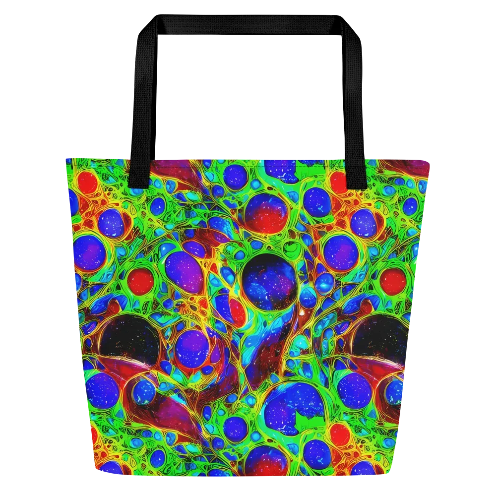 Biomorphic Burst on Large Tote Bag W/ Pocket — Front