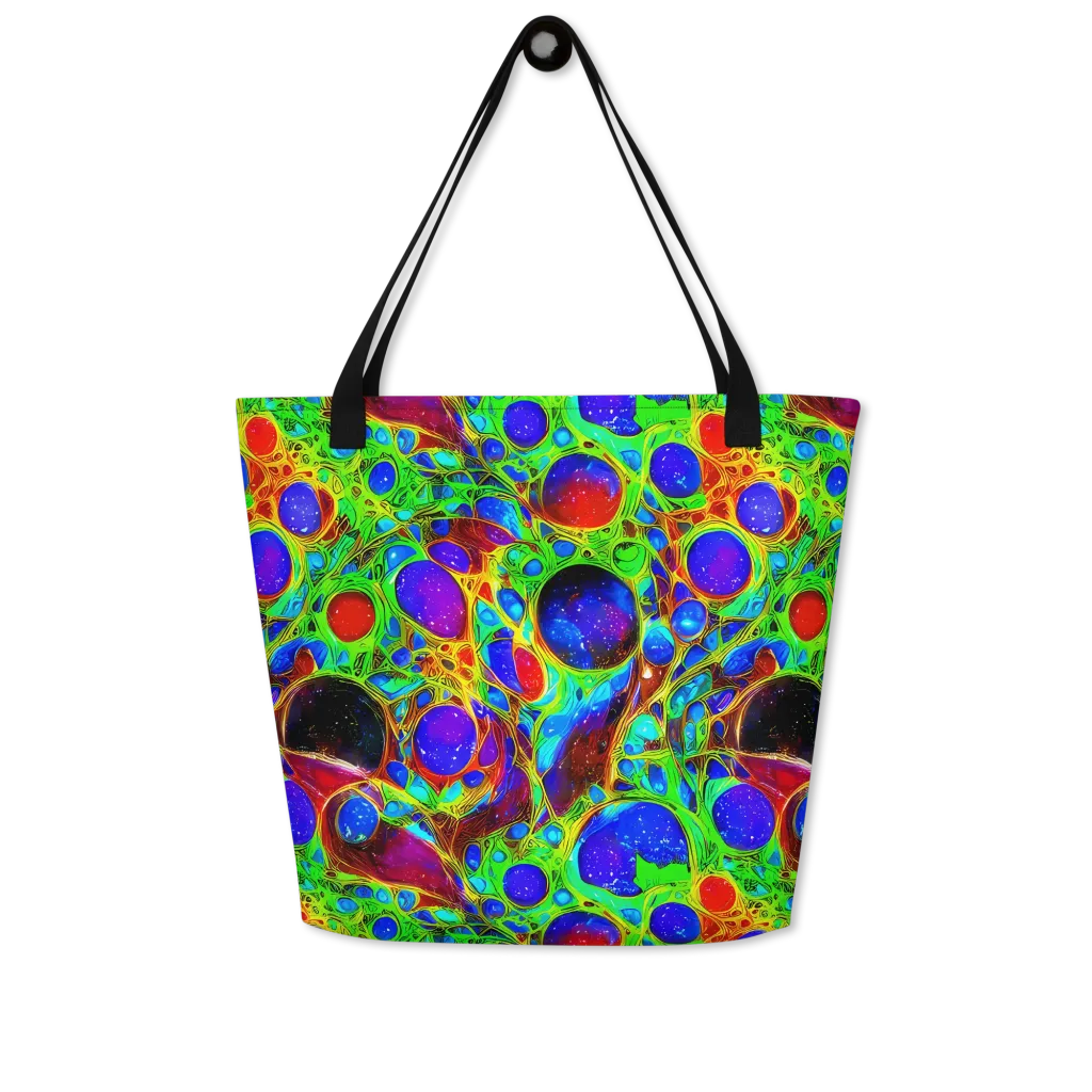 Biomorphic Burst on Large Tote Bag W/ Pocket — Front