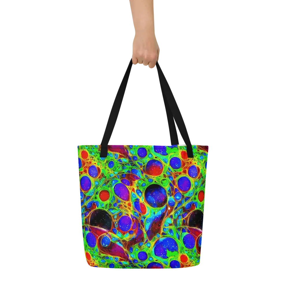 Biomorphic Burst on Large Tote Bag W/ Pocket — Front