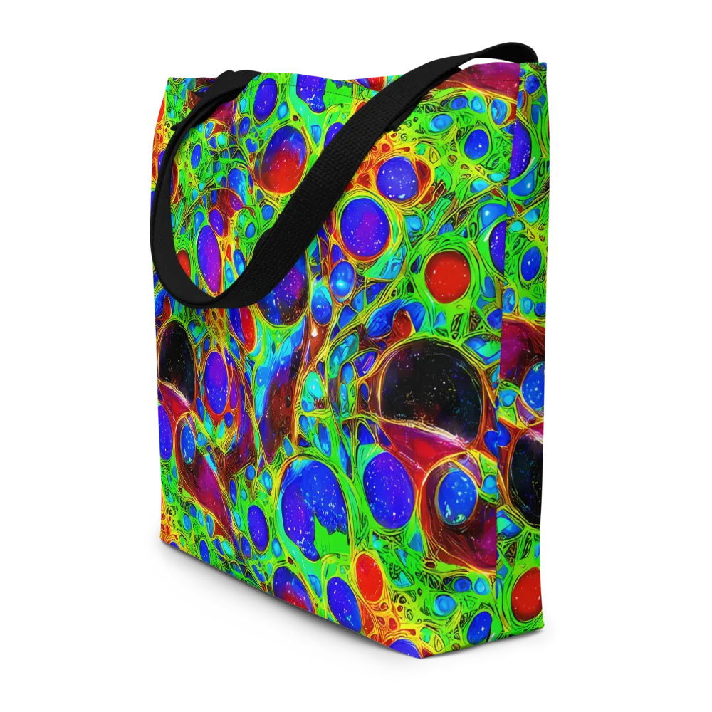 Biomorphic Burst on Large Tote Bag W/ Pocket — Front