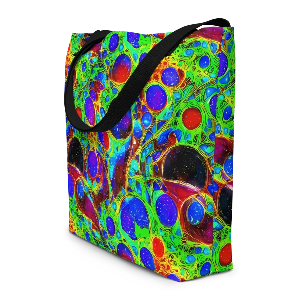 Biomorphic Burst on Large Tote Bag W/ Pocket — Front