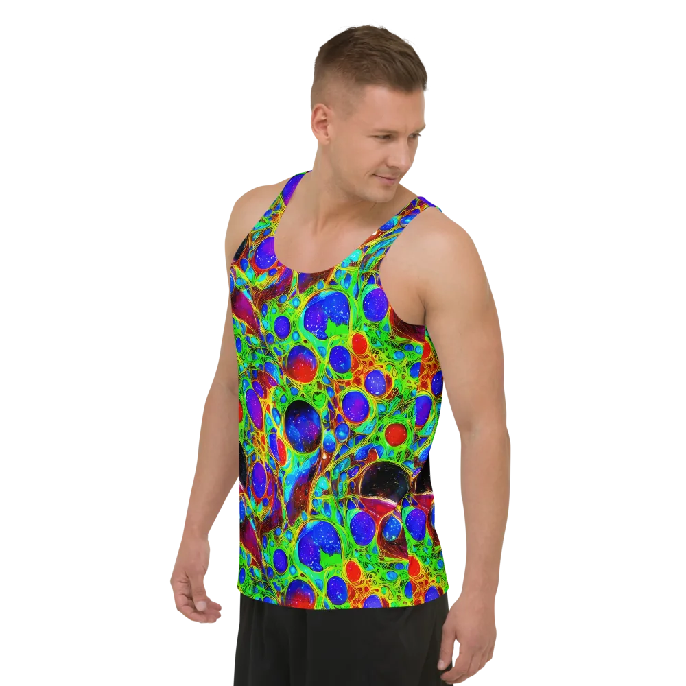 Biomorphic Burst on Men's Tank Top — Left Front
