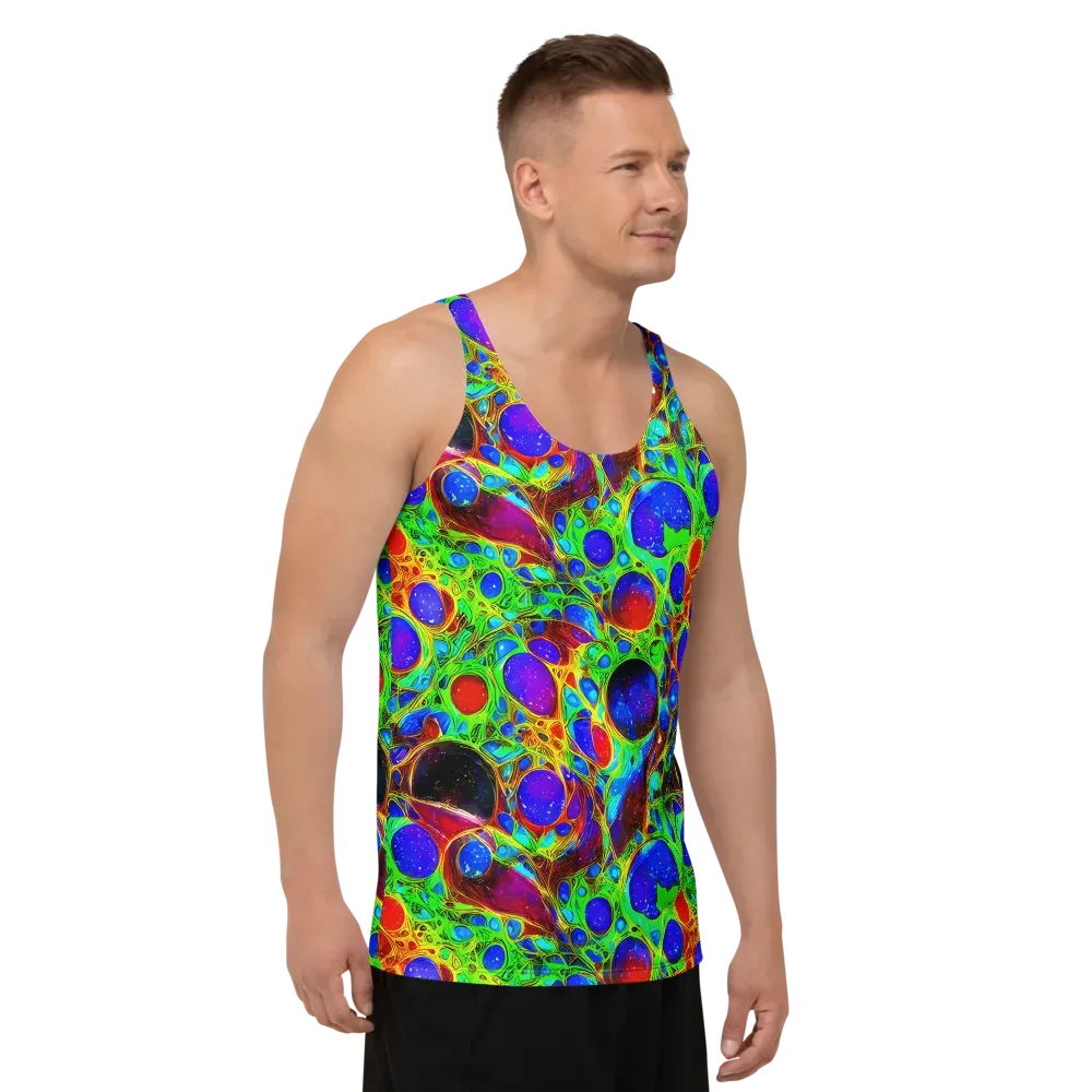 Biomorphic Burst on Men's Tank Top — Right Front