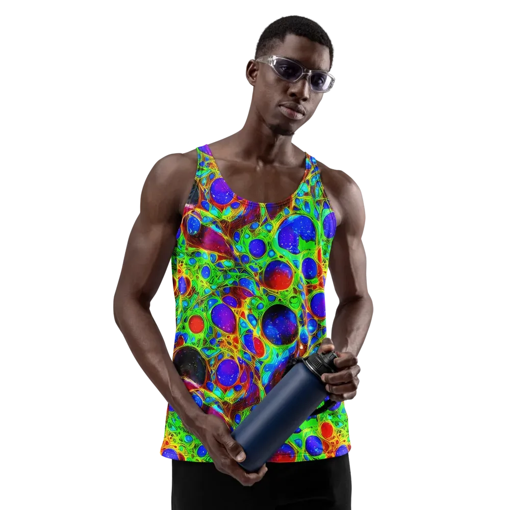 Biomorphic Burst on Men's Tank Top — Front
