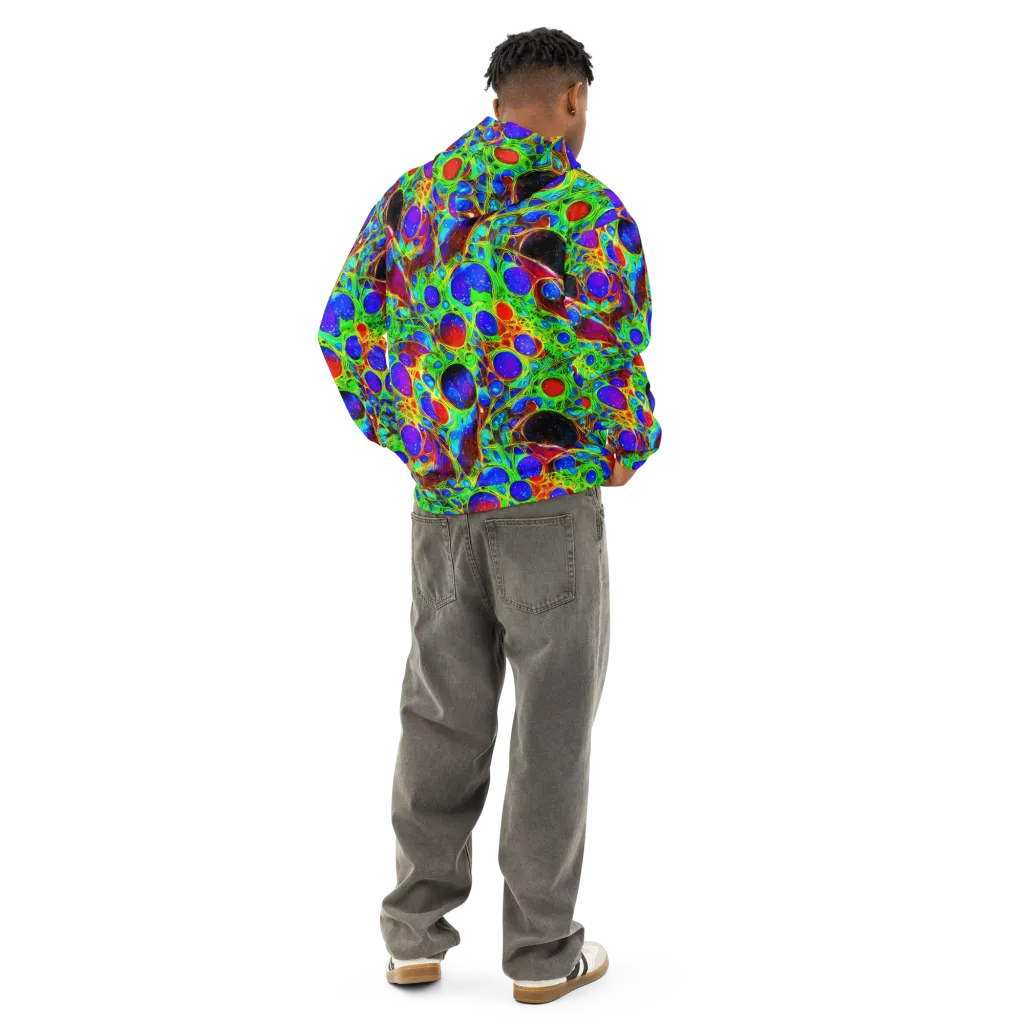 Biomorphic Burst on Cotton Hoodie — Back