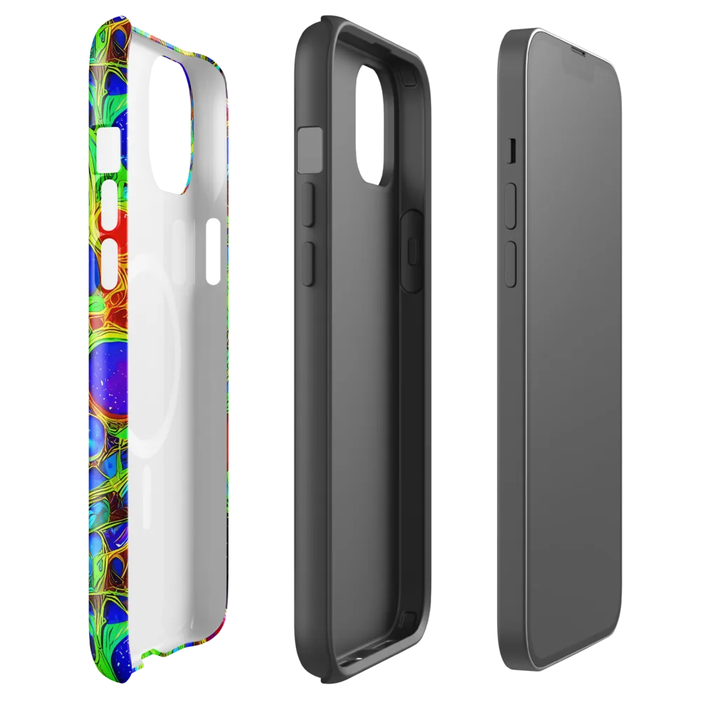 Biomorphic Burst on MagSafe Tough Case for iPhone® — Front