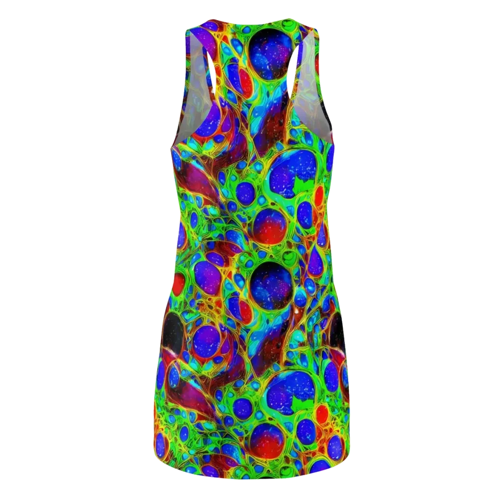 Biomorphic Burst on Racerback Dress — Back