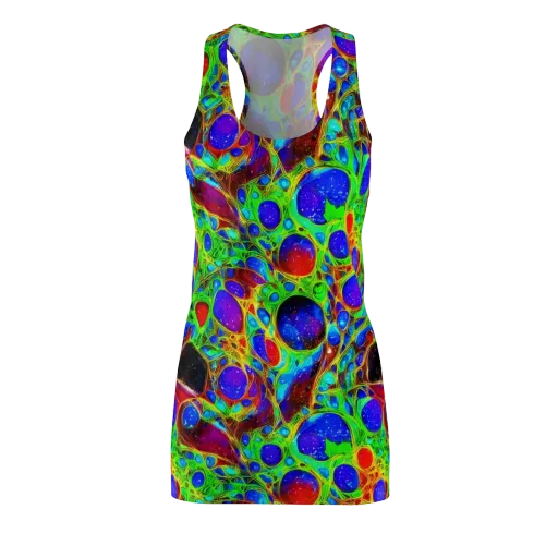 Biomorphic Burst on a Racerback Dress