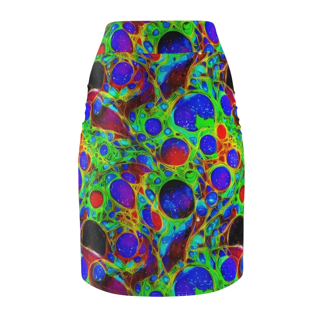 Biomorphic Burst on Pencil Skirt — Back