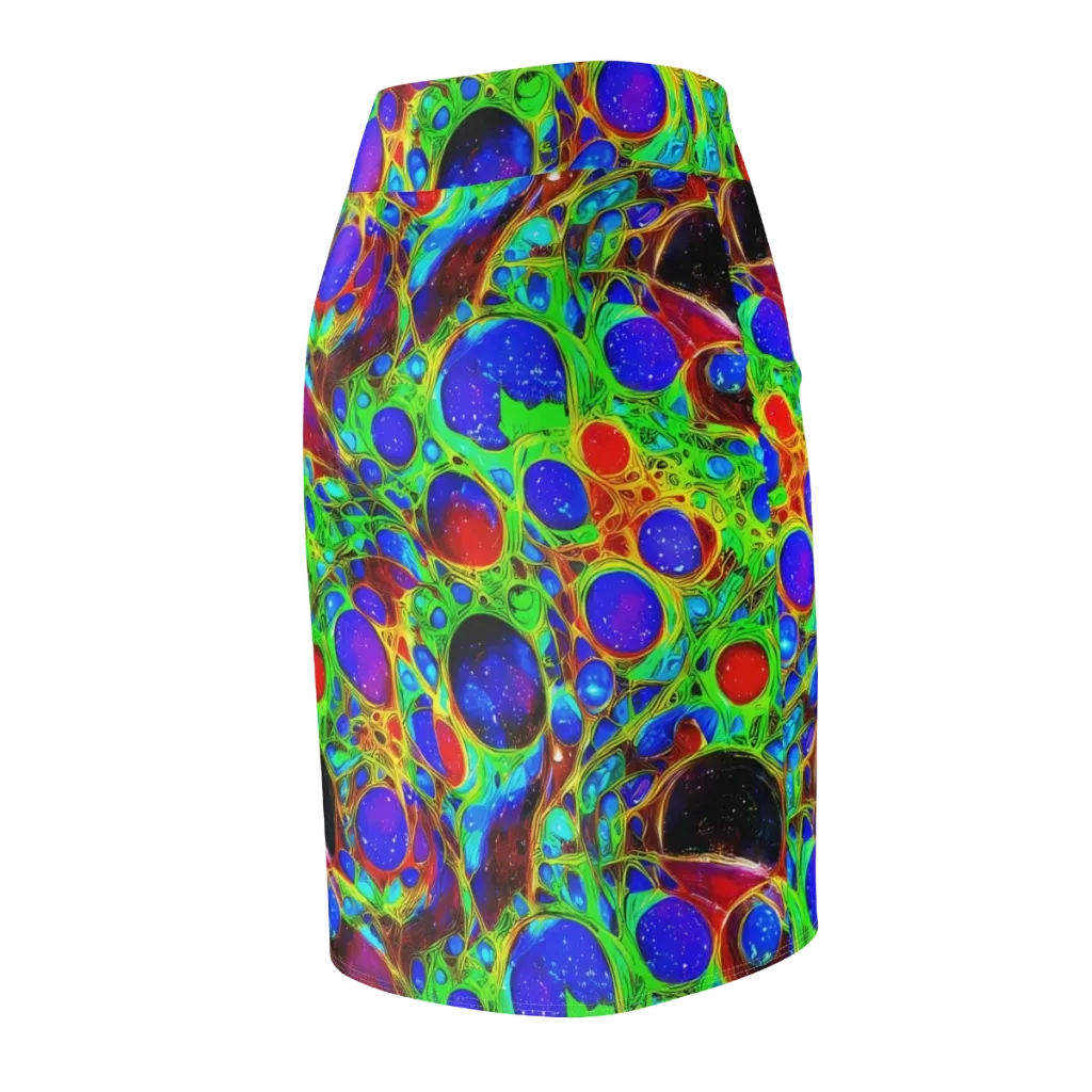 Biomorphic Burst on Pencil Skirt — Back Side
